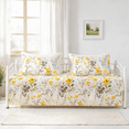 thumbnail image 1 of Smuge 3‑Piece Floral Daybed Cover Set, 39" x 75" Classic Reversible Double‑Sided Quilted Daybed Bedding Set with 2 Matching Pillow Shams, Yellow Floral, 1 of 9