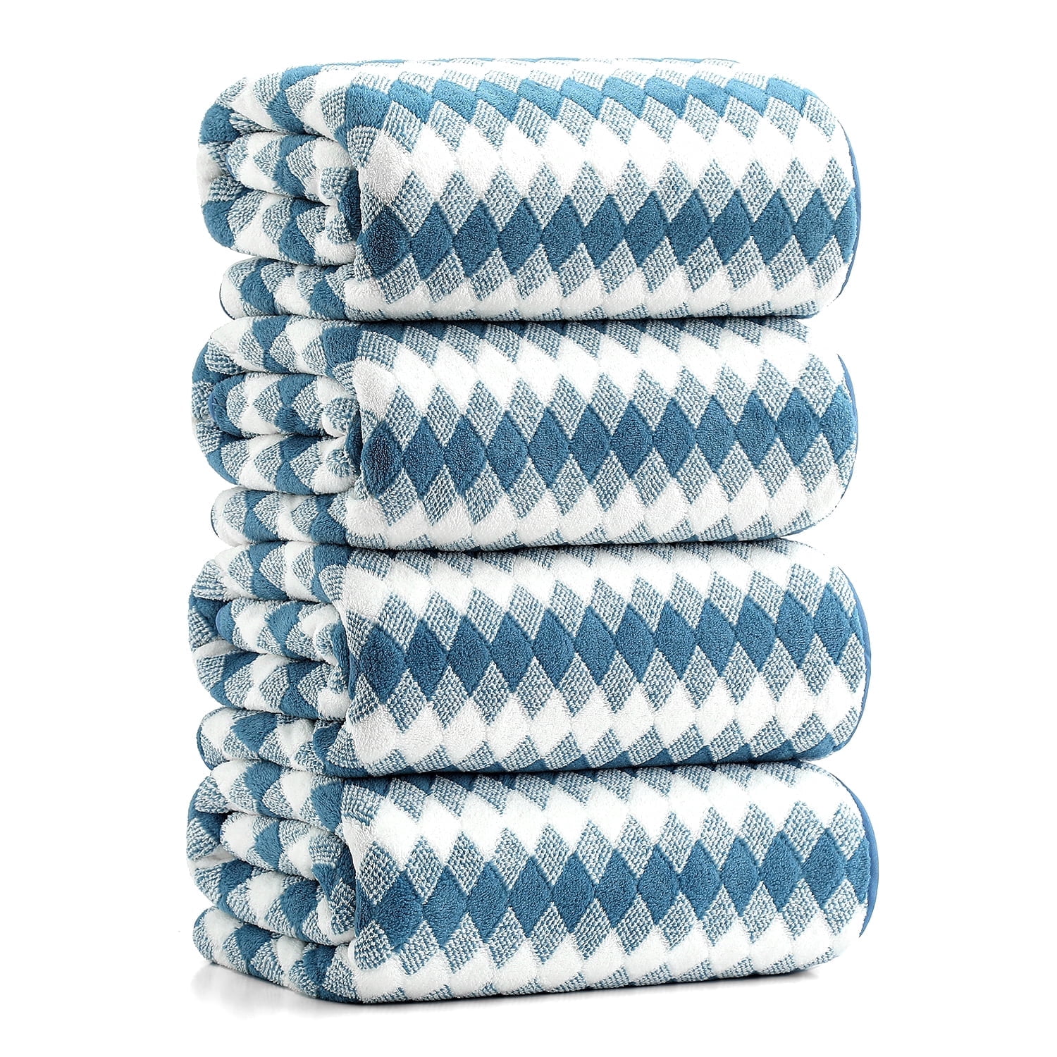 Smuge 4 Pack Bath Towels Extra Large 35"x 70"Highly Absorbent Quick Dry Bath Towels Oversized Microfiber Bath Sheets Soft Luxurious Towels for Bathroom Kitchen Spa Hotel Gym (Blueberry Color)