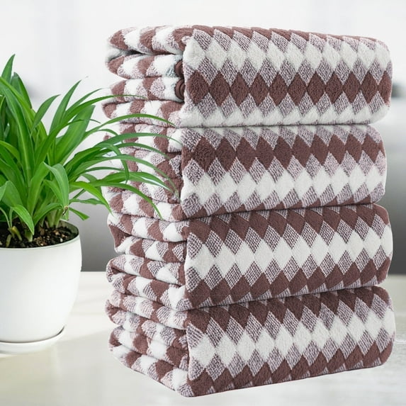 Smuge 4 Pack Bath Towels Extra Large 35"x 70"Highly Absorbent Quick Dry Bath Towels Oversized Microfiber Bath Sheets Soft Luxurious Towels for Bathroom Kitchen Spa Hotel Gym (Dark Coffee)