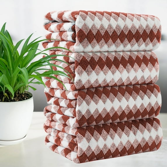 Smuge 4 Pack Bath Towels Extra Large 35"x 70"Highly Absorbent Quick Dry Bath Towels Oversized Microfiber Bath Sheets Soft Luxurious Towels for Bathroom Kitchen Spa Hotel Gym (Dark Brown)