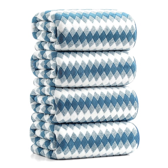 Smuge 4 Pack Bath Towels Extra Large 35"x 70"Highly Absorbent Quick Dry Bath Towels Oversized Microfiber Bath Sheets Soft Luxurious Towels for Bathroom Kitchen Spa Hotel Gym (Blueberry Color)