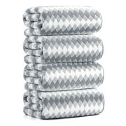 Smuge 4 Pack Bath Towels Extra Large 35"x 70"Highly Absorbent Quick Dry Bath Towels Oversized Microfiber Bath Sheets Soft Luxurious Towels for Bathroom Kitchen Spa Hotel Gym (Light Gray)