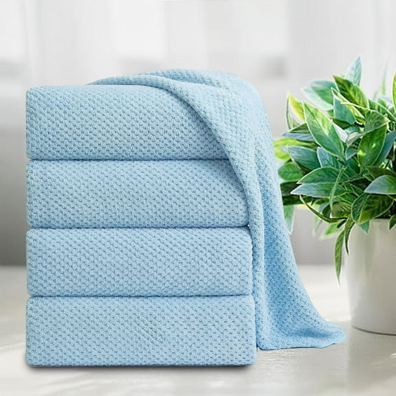 Smuge 4 Pack Bath Towels Extra Large 35 x 70 Inches,600 GSM Ultra Soft Large Bath Towel Set Quick Dry Bathroom Towelsfor Bathroom Kitchen Spa Hotel Gym(Blue)