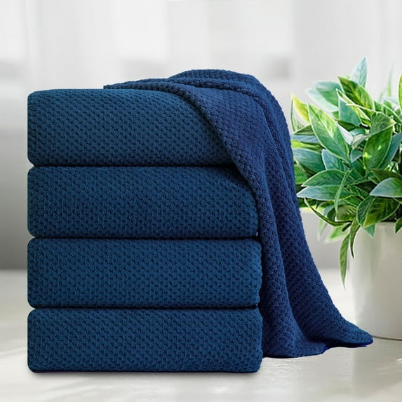 Smuge 4 Pack Bath Towels Extra Large 35 x 70 Inches,600 GSM Ultra Soft Large Bath Towel Set Quick Dry Bathroom Towelsfor Bathroom Kitchen Spa Hotel Gym(Navy)