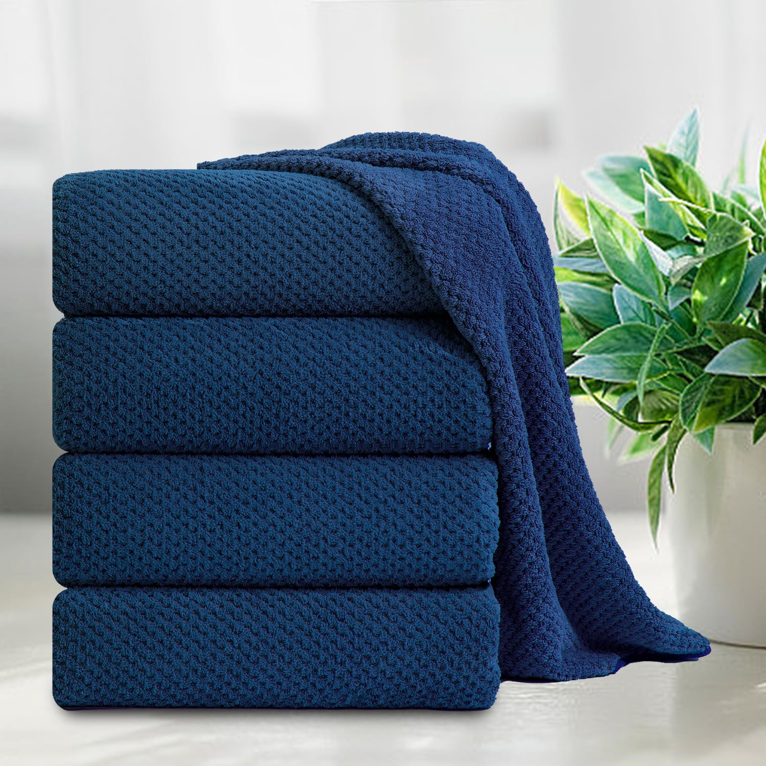 Smuge 4 Pack Bath Towels Extra Large 35 x 70 Inches,600 GSM Ultra Soft