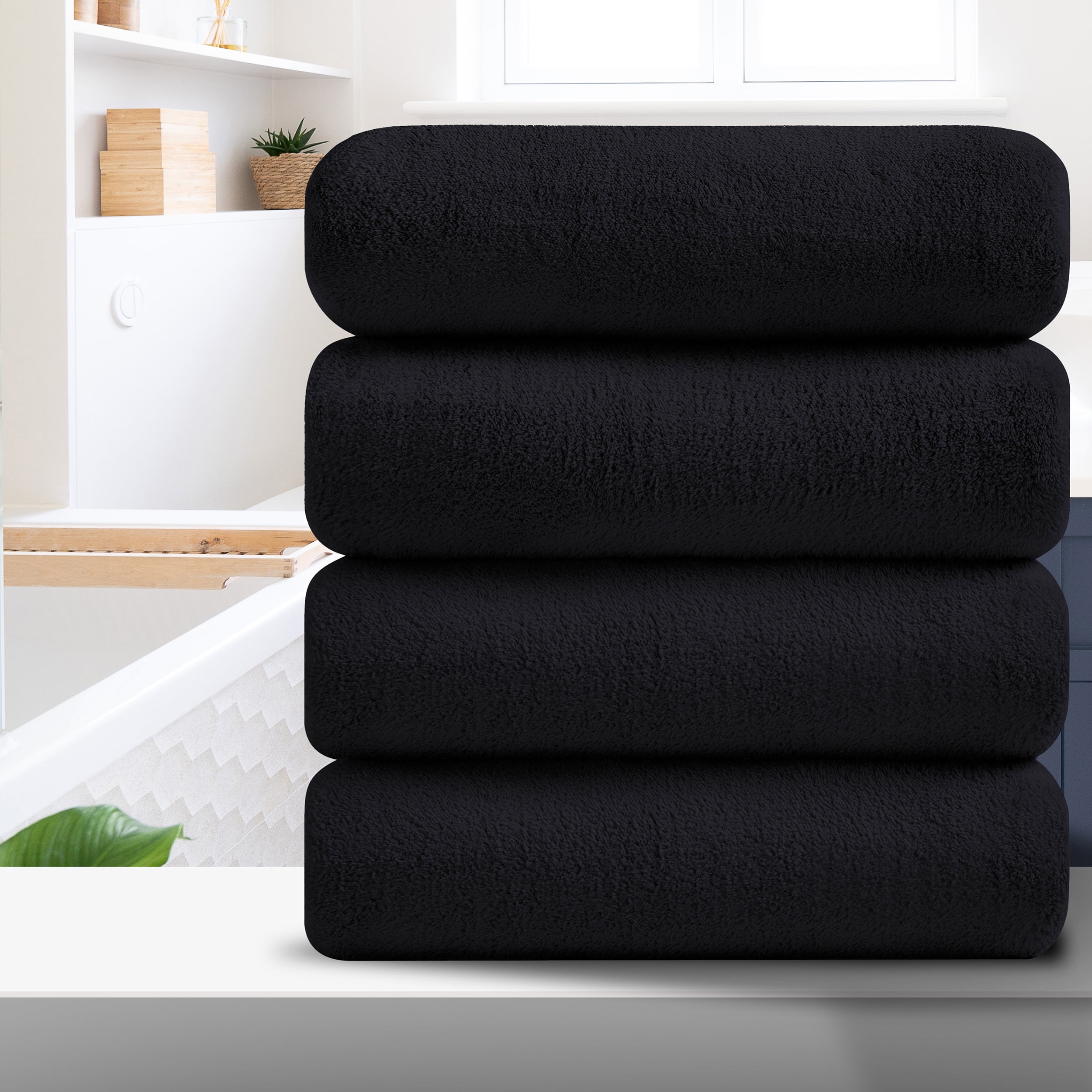 Smuge 4 Pack Bath Towels Extra Large 35 inchx 70 inchHighly Absorbent Quick Dry Bath Towels Oversized Microfiber Bath Sheets Soft Luxurious Towels for
