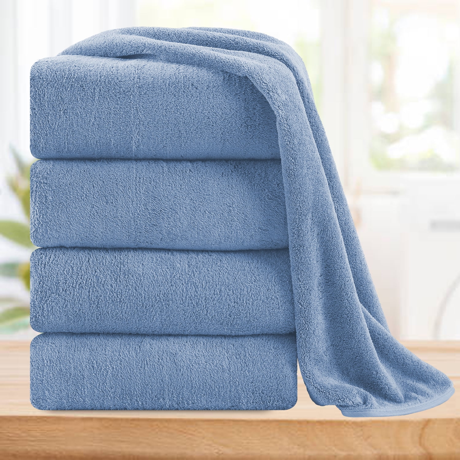 Smuge 4 Pack Oversized Bath Sheet Towels (35 x 70 in,Green Pine) 700 GSM  Ultra Soft Large Bath Towel Set Thick Cozy Quick Dry Bathroom Towels Hotel  Luxurious Towels 