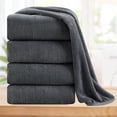 thumbnail image 1 of Smuge 4 Pack Oversized Bath Sheet Towels (35 x 70 in,Dark Gray) 700 GSM Ultra Soft Large Bath Towel Set Thick Cozy Quick Dry Bathroom Towels Hotel Luxurious Towels, 1 of 9