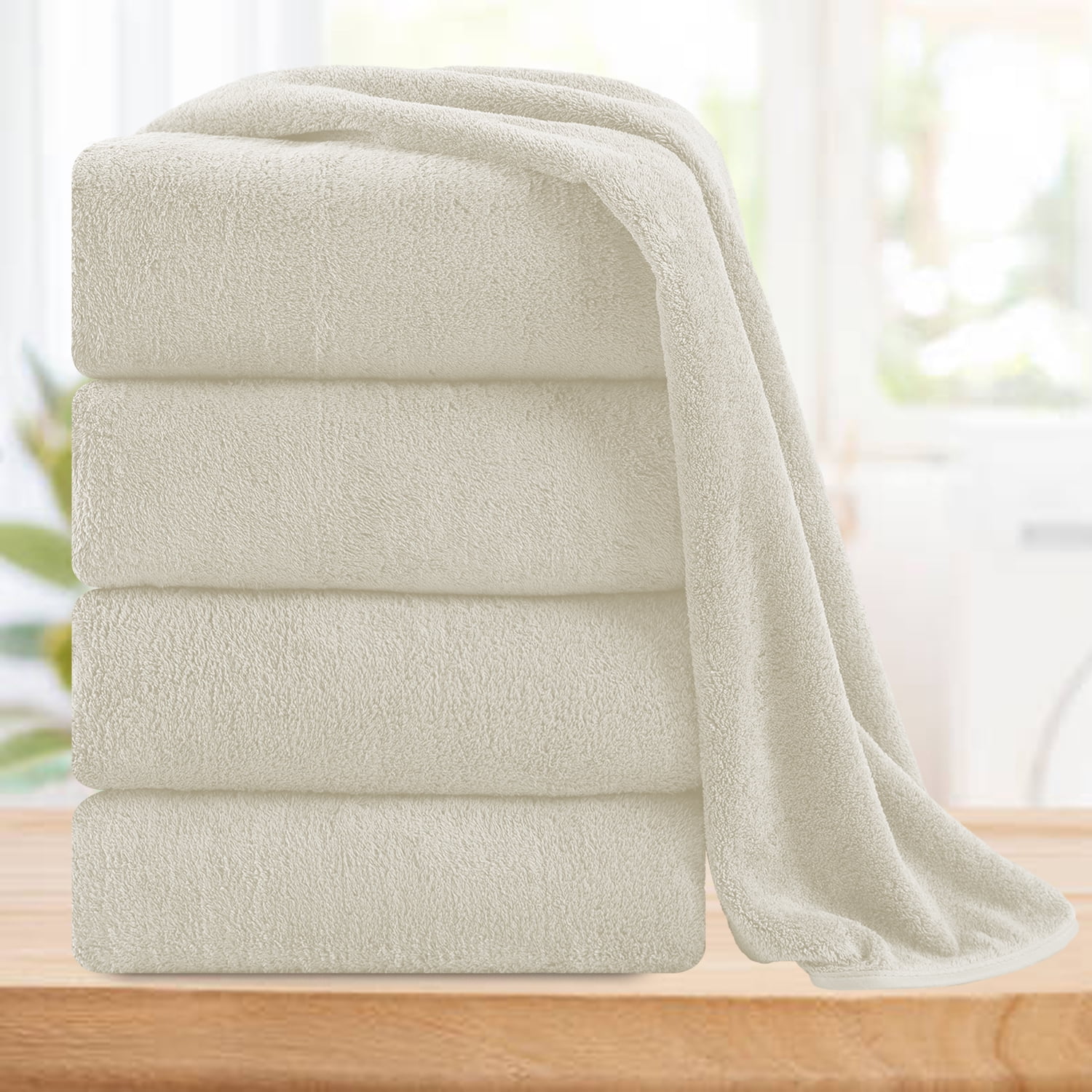 Bath Towel Set 4Pack-35x70 Towel,600GSM Ultra Soft Microfibers Bathroom  Towel Set Extra Large Plush Bath Sheet Towel Highly Absorbent Quick Dry Oversized  Towels Hotel Luxury Shower Towel Collection