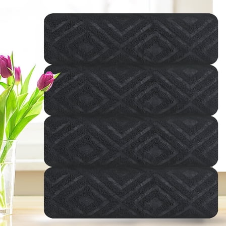 Smuge 4 Pack Oversized Bath Towel Set Black 600 GSM Ultra Soft Extra Large Bath Sheet Towels 35"x70" Bathroom Towels Hotel Luxurious Towels