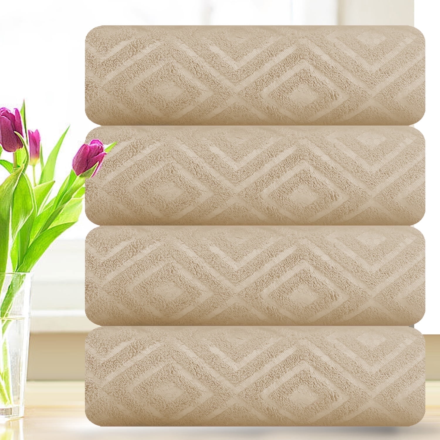 Smuge 4 Pack Oversized Bath Towel Set, Camel 600 GSM Ultra Soft Extra Large Bath Sheet Towels 35"x70" Bathroom Towels Hotel Luxurious Towels - Walmart.com