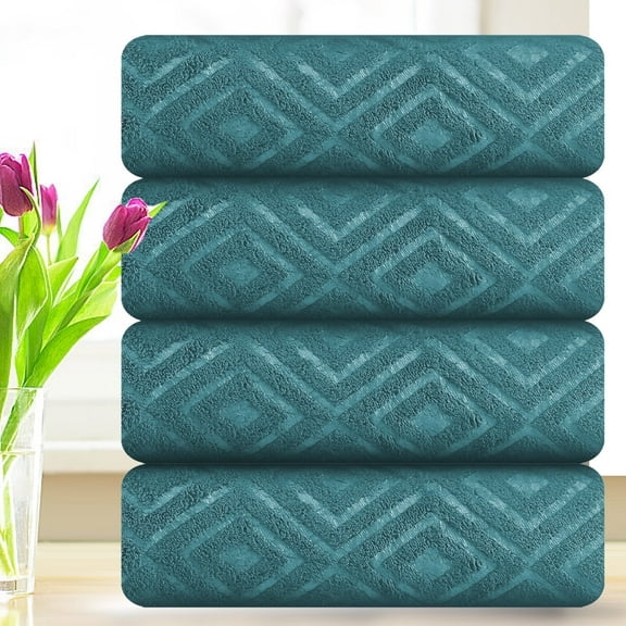 Smuge 4 Pack Oversized Bath Towel Set, Green Pine 600 GSM Ultra Soft Extra Large Bath Sheet Towels 35"x70" Bathroom Towels Hotel Luxurious Towels