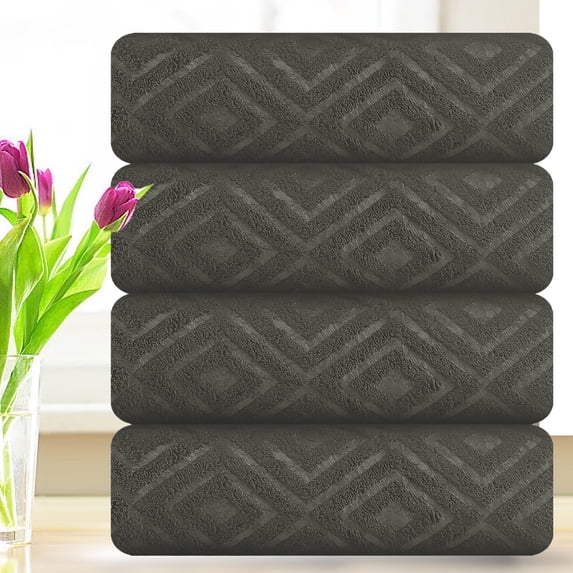 Smuge 4 Pack Oversized Bath Towel Set Light Brown 600 GSM Ultra Soft Extra Large Bath Sheet Towels 35"x70" Bathroom Towels Hotel Luxurious Towels
