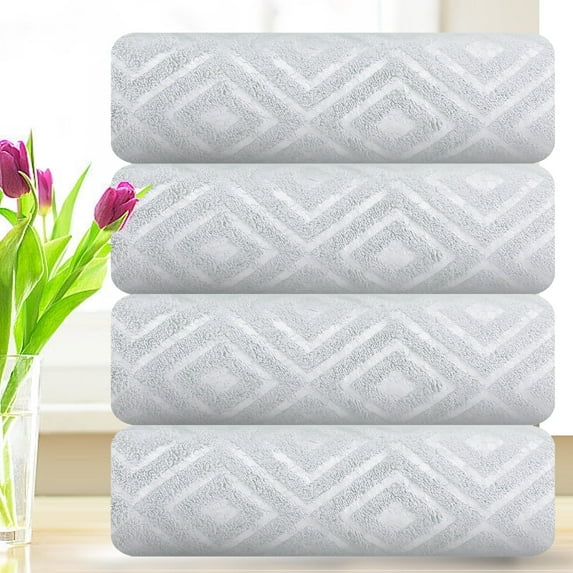 Smuge 4 Pack Oversized Bath Towel Set, White 600 GSM Ultra Soft Extra Large Bath Sheet Towels 35"x70" Bathroom Towels Hotel Luxurious Towels