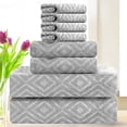 thumbnail image 1 of Smuge 8 Piece Extra Large Bath Towels, 2 Oversized Bath Towel Sheets, 2 Hand Towels and 4 Washcloths, Quick Dry Ultra Soft Microfiber Bath Towel Set for Bathroom Hotel(Light Grey), 1 of 8