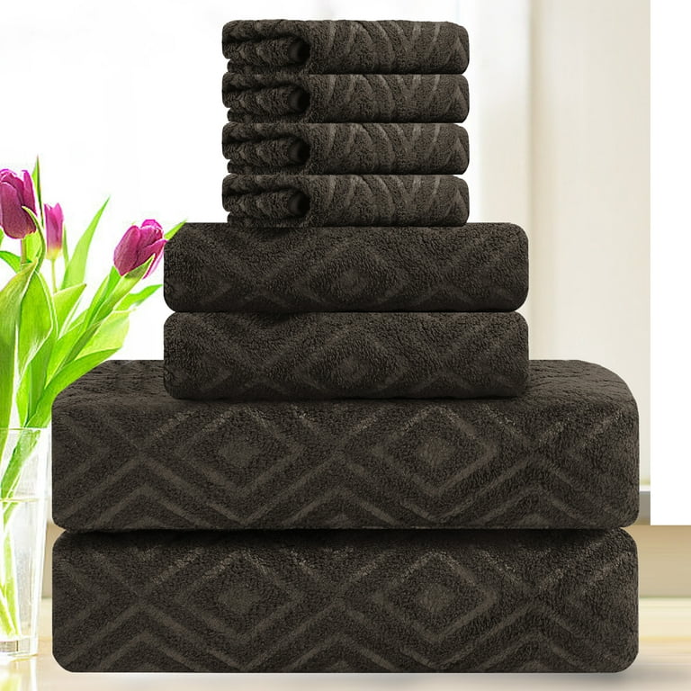 Smuge 8 Piece Oversized Bath Sheet Towels (35 x 70 in,Dark Gray) 600 GSM  Ultra Soft Large Bath Towel Set Cozy Quick Dry Bathroom Towels Hotel  Luxurious Towels 