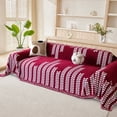 thumbnail image 1 of Smuge Sofa Cover Couch Cover Protector Slipcover, L Shape 3 Cushion Throw Sofa Towel Furniture Cover for Dogs Cats Home Decor (71"x 118", Wine Red), 1 of 8
