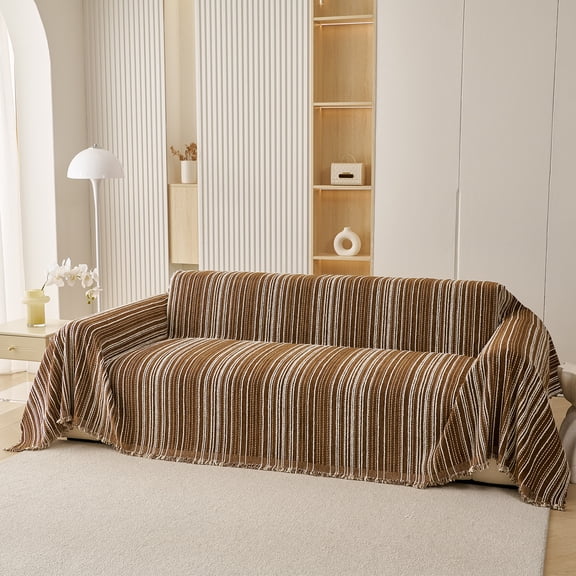 Smuge Couch Cover Sofa Covers, Sectional Couch Covers L Shape Sofa towel Slipcovers Washable Furniture Protector for Dogs Cats Pet(71"x 118", Dark Coffee)