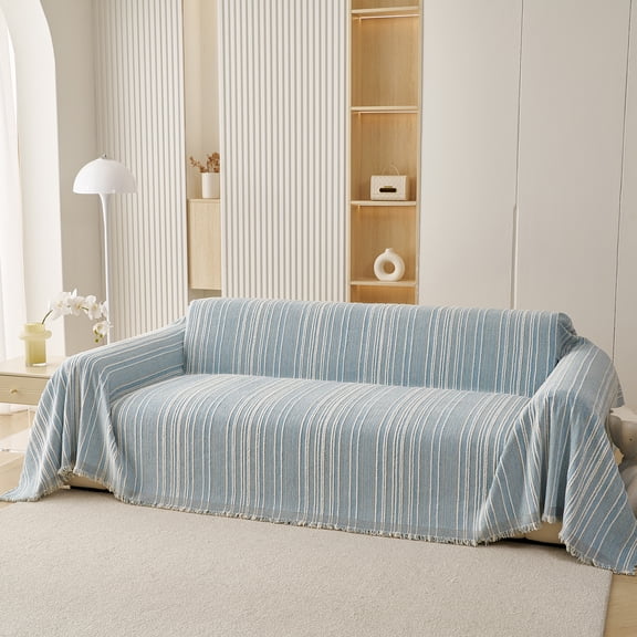 Smuge Couch Cover Sofa Covers, Sectional Couch Covers L Shape Sofa towel Slipcovers Washable Furniture Protector for Dogs Cats Pet(71"x 150", Blue)