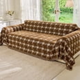 thumbnail image 1 of Smuge Couch Cover Sofa Covers Washable, Sectional Couch Covers L Shape Sofa towel Slipcovers Furniture Protector for Dogs Cats Pet(71"x 150", Dark Coffee), 1 of 8