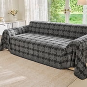 Smuge Couch Cover Sofa Covers Washable, Sectional Couch Covers L Shape Sofa towel Slipcovers Furniture Protector for Dogs Cats Pet(71"x 150", Dark Gray)