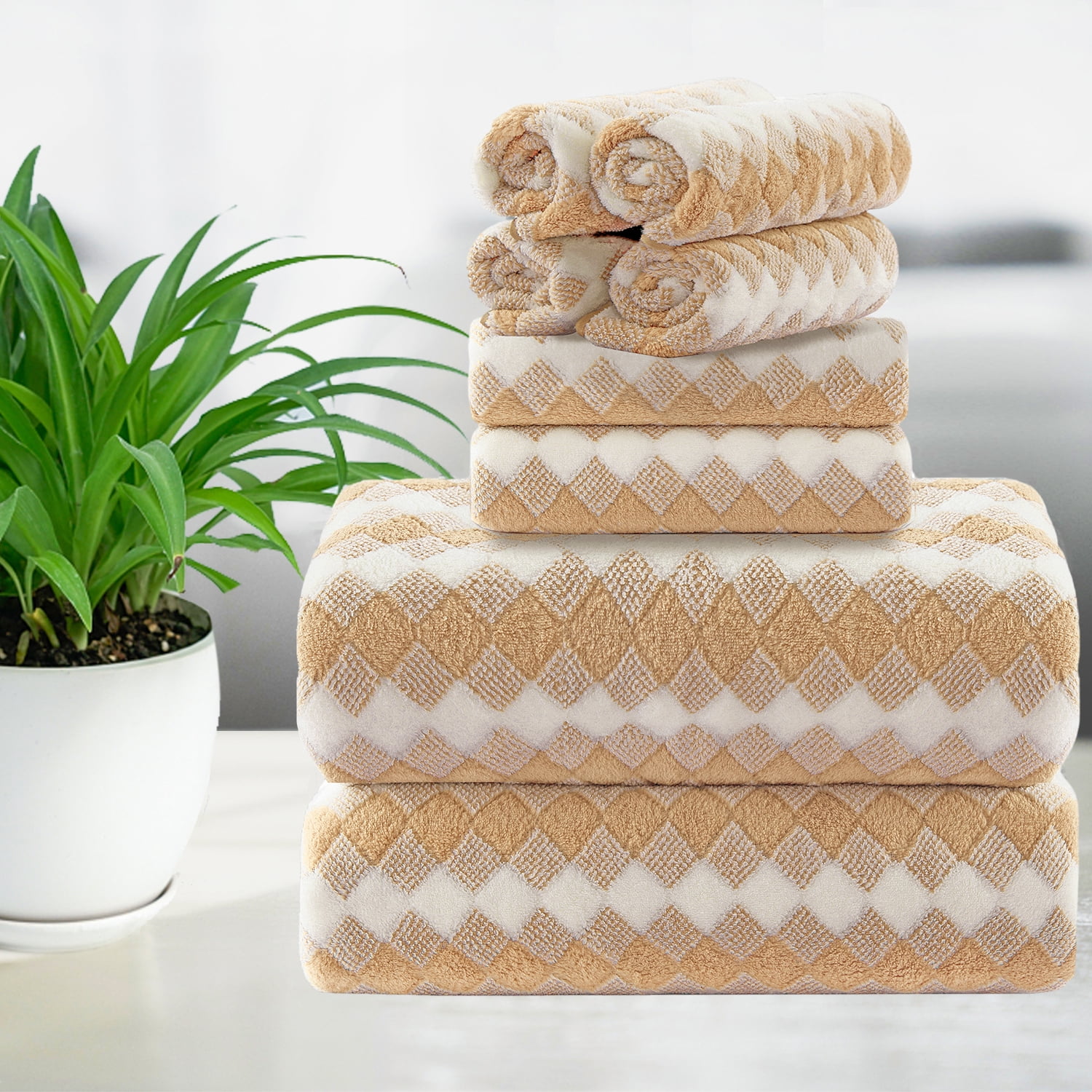 Smuge Extra Large Bath Towel Sets of 8, 2 Large Bath Towels Oversized