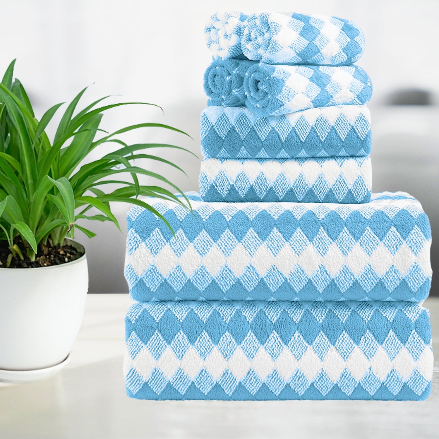 Smuge Extra Large Bath Towel Sets of 8, 2 Large Bath Towels Oversized ...