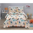 thumbnail image 1 of Smuge Kids Quilt Bedspreads Twin Size Bear Bedding Set, 3Pcs Forest Trees Animals Coverlets Set, Lightweight Reversible Cartoon Bedspread Deer Owl Bedding Pillow Shams, 1 of 11