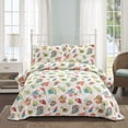 thumbnail image 1 of Smuge 3Pcs Full Queen Quilt Set Soft Microfiber Reversible Bedspread Yellow Seashell Print with Pillow Shams, 1 of 10