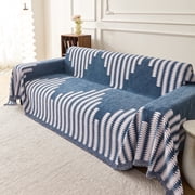 Smuge Sofa Cover, Couch Cover Protector Slipcover L Shape 3 Cushion Sofa Towel Sectional Throw Sofa Covers for Dogs Cats Home Decor(71"x 134", Navy)