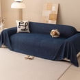 thumbnail image 1 of Smuge Sofa Cover, Sectional Couch Cover Protector Slipcover for 3 Cushion Couch L Shape Sofa towel Throw Sofa Loveseat Cover for Pets Dogs Cats (71"x 134", Navy), 1 of 7