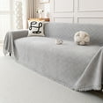 thumbnail image 1 of Smuge Sofa Cover, Sofa Slipcovers Couch Covers Protector 3 Cushion Throw Sofa Towel for L Shaped Couch Suitable for All Seasons (71"x 134", Light Gray), 1 of 10
