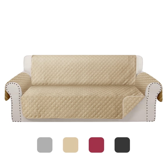 Smuge Waterproof Sofa Covers, Reversible Couch Sofa Slipcover Cushion Furniture Protector Cover for Dogs, Pets (68" Sofa, Khaki)