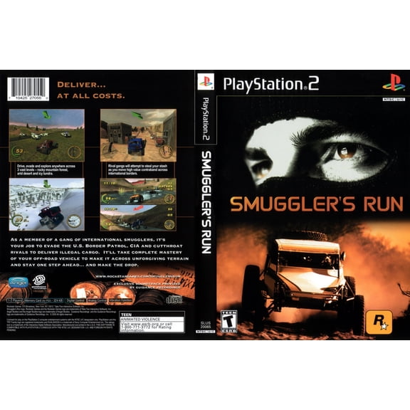 Restored Smugglers Run, by Rockstar Games, for PlayStation 2, Racing Game, Sports Game