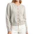 thumbnail image 1 of Smupbvky Womens Cropped Cardigan Sweater Heart Button down Knitted Tops Winter Cuffed Long Sleeve Trendy Jacket (Free Size, White), 1 of 7