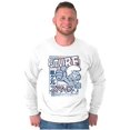 thumbnail image 1 of Smurf 80s Cartoon Kanji Cool Manga Unisex Plus Size Long Sleeve Shirt Brisco Brands 3X, 1 of 5
