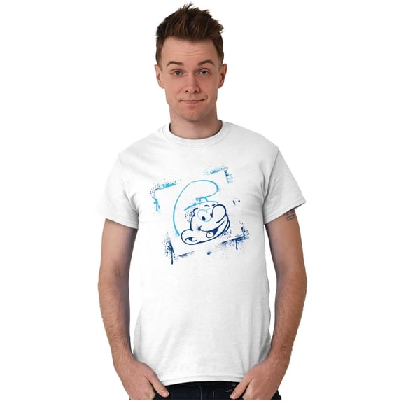 Smurf Cartoon Character Graffiti Vibe Men's Graphic T Shirt Tees Brisco Brands 5X