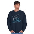 thumbnail image 1 of Smurf Cartoon Character Graffiti Vibe Sweatshirt for Men or Women Brisco Brands M, 1 of 6