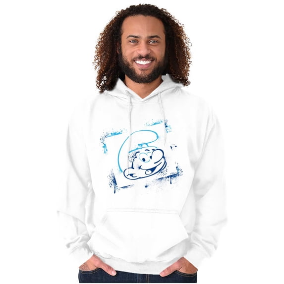 Smurf Cartoon Character Graffiti Vibe Unisex Plus Size Hoodie Brisco Brands 5X