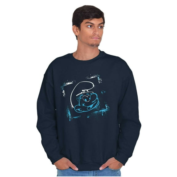 Smurf Cartoon Character Graffiti Vibe Unisex Plus Size Sweatshirt Brisco Brands 5X