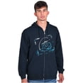 thumbnail image 1 of Smurf Cartoon Character Graffiti Vibe Zip Up Hoodie Men's Women's Brisco Brands S, 1 of 6