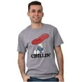 thumbnail image 1 of Smurf Mushroom Chillin' Retro Cartoon Men's Graphic T Shirt Tees Brisco Brands L, 1 of 4