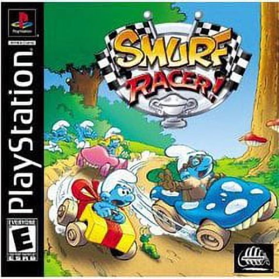 Pre-Owned Smurf Racer, by Infogrames, for PlayStation PS1, Racing Game, Sports Game, 4 Offline Players