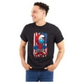 thumbnail image 1 of Smurf Skateboarder American Flag Men's Graphic T Shirt Tees Brisco Brands S, 1 of 6