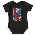 thumbnail image 1 of Smurf Skateboarder American Flag Romper Boys or Girls Infant Baby Brisco Brands NB, 1 of 1