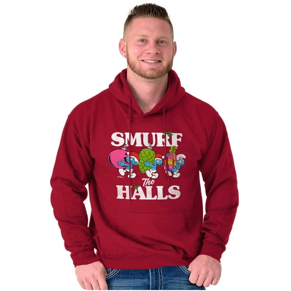 Smurf the Halls Christmas Presents Hoodie Sweatshirt Women Men Brisco Brands S