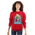 thumbnail image 1 of Smurfette Cartoon American Cutie USA Women Crewneck Sweatshirt Brisco Brands X, 1 of 6