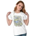 thumbnail image 1 of Smurfette Cartoon Floral Paisley Women's T Shirt Ladies Tee Brisco Brands S, 1 of 5