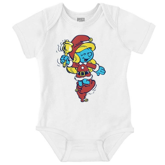 Smurfette Christmas Ms. Santa Claus Baby Bodysuit Jumper Girls Brisco Brands 6M
