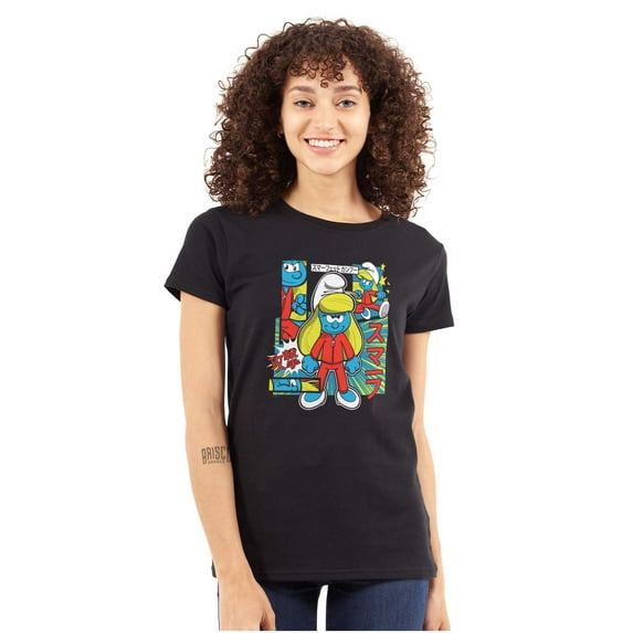 Smurfette Cute Kung Fu Smurf Otaku Women's T Shirt Ladies Tee Brisco Brands S